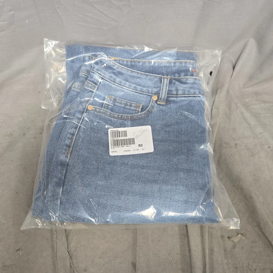BAGGED RUTH LANGSFORD TURN BACK BOYFRIEND JEAN STANDARD IN INDIGO SIZE 16