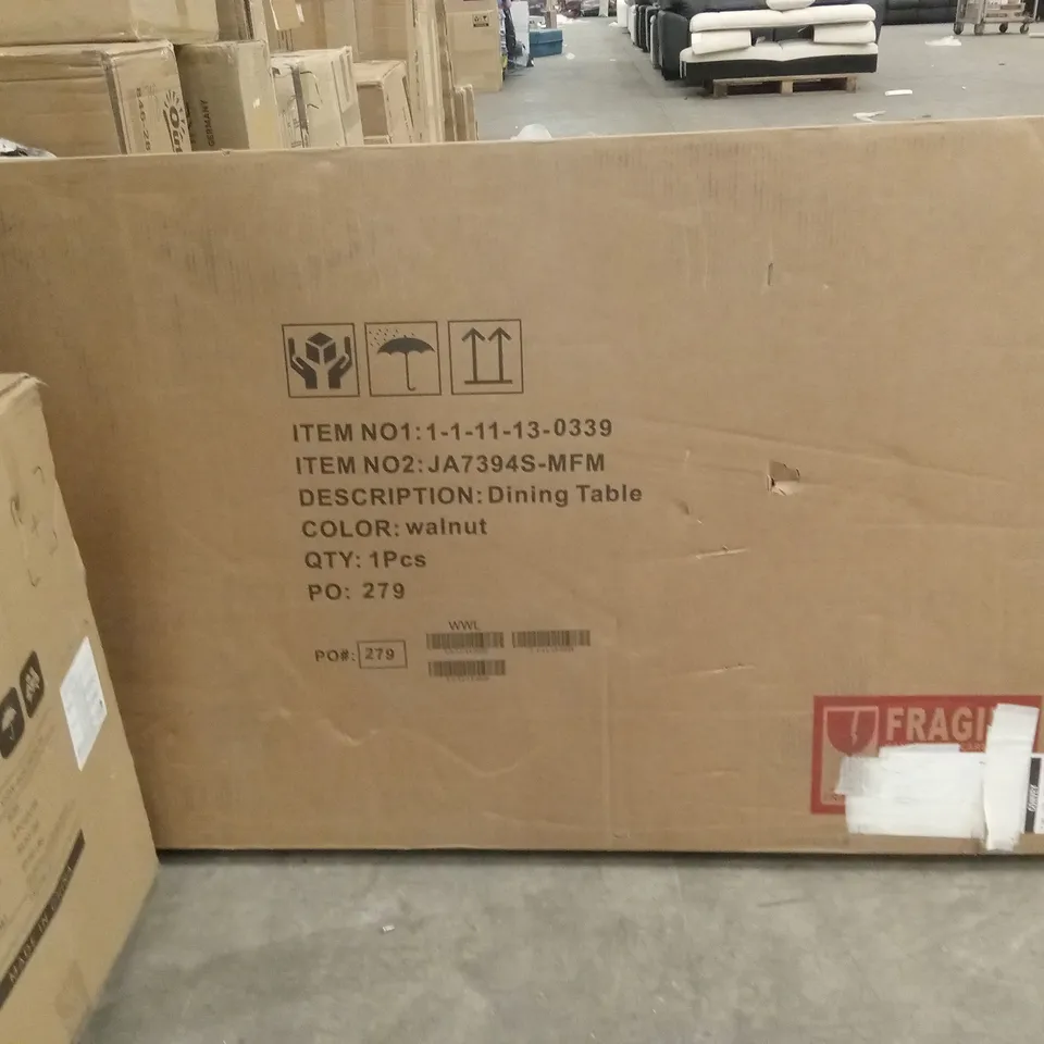 BOXED DINING TABLE - WALNUT (1 BOX)