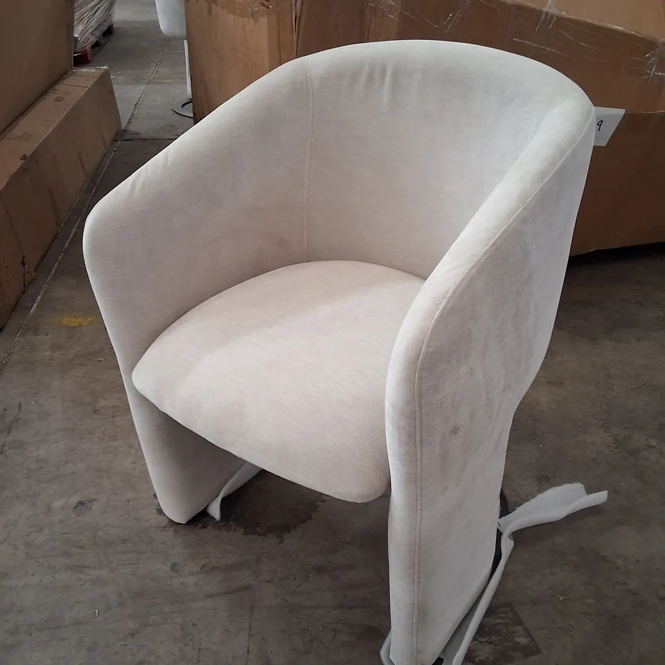 DANETTI LEIGHTON NATURAL GREY CHENILLE DINING CHAIR