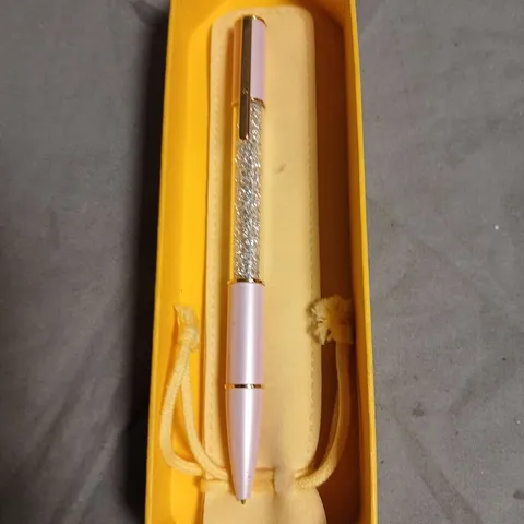 SWAROVSKI CRYSTAL PEN IN YELLOW PRESENTATION BOX