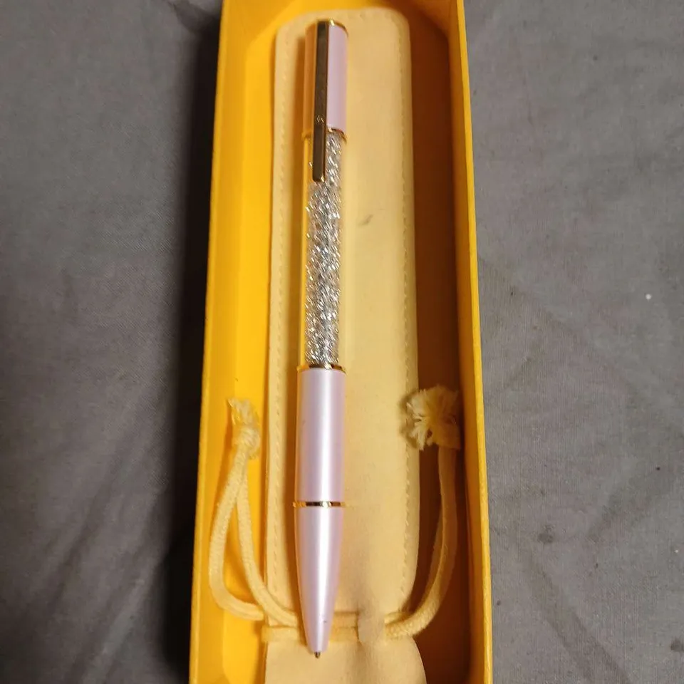 SWAROVSKI CRYSTAL PEN IN YELLOW PRESENTATION BOX