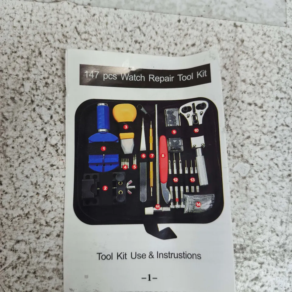 147 PCS WATCH REPAIR TOOL KIT IN CARRY CASE (WATCHMAKING SET)