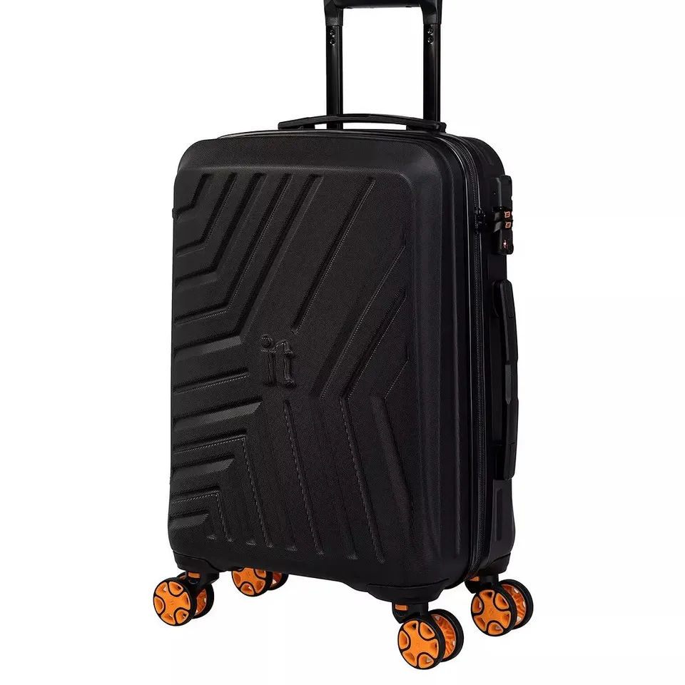 IT LUGGAGE CONVERTIBLE BLACK CABIN SUITCASE WITH REMOVEABLE WHEELS