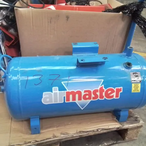 AIRMASTER AIR RECEIVER TANK FOR AIR COMPRESSOR – BLUE HORIZONTAL CYLINDER