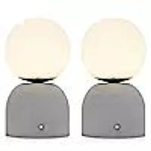 KELLY HOPPEN SET OF 2 RECHARGEABLE CEMENT LAMPS