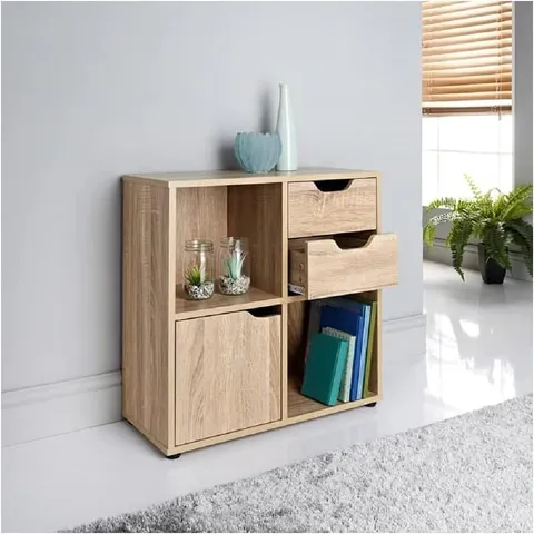 BOXED CUBE STORAGE UNIT 2 CUBES 2 DRAWERS BOOKCASE WOODEN STORAGE CABINETS WITH DOORS AND SHELVES BOOKCASES AND SHELVING UNITS DISPLAY FURNITURE LIVING ROOM DECOR