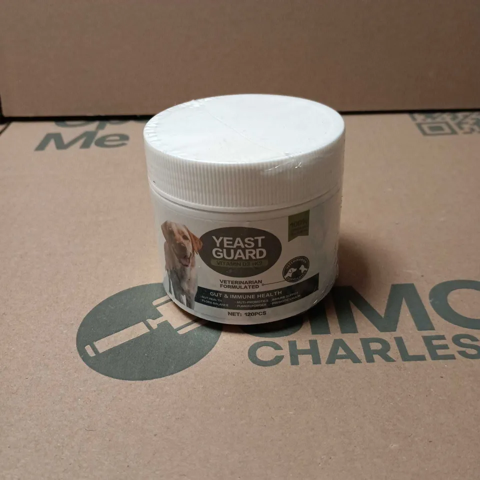 YEAST GUARD VITAMIN D3 + K2, GUT AND IMMUNE HEALTH, 120 PCS FOR DOGS