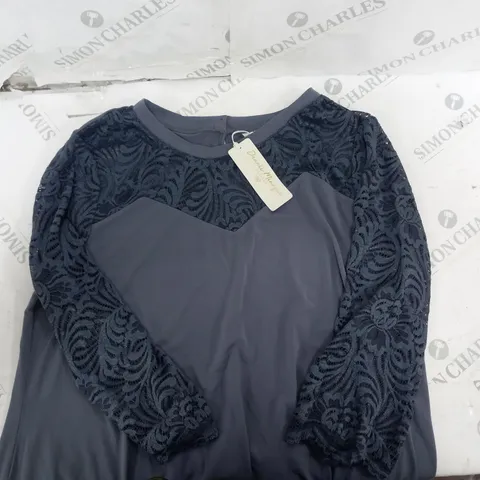 DANNI MINOGUE PETITES LACE BLOUSE GREY UK SIZE 18