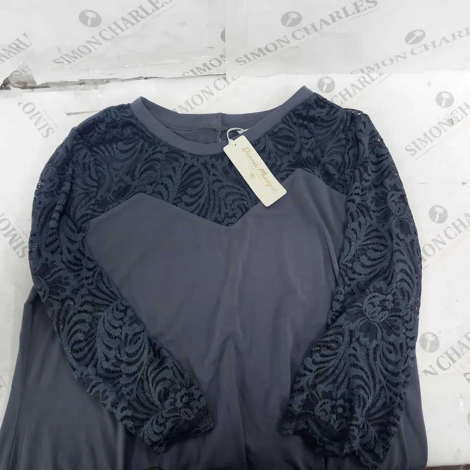 DANNI MINOGUE PETITES LACE BLOUSE GREY UK SIZE 18