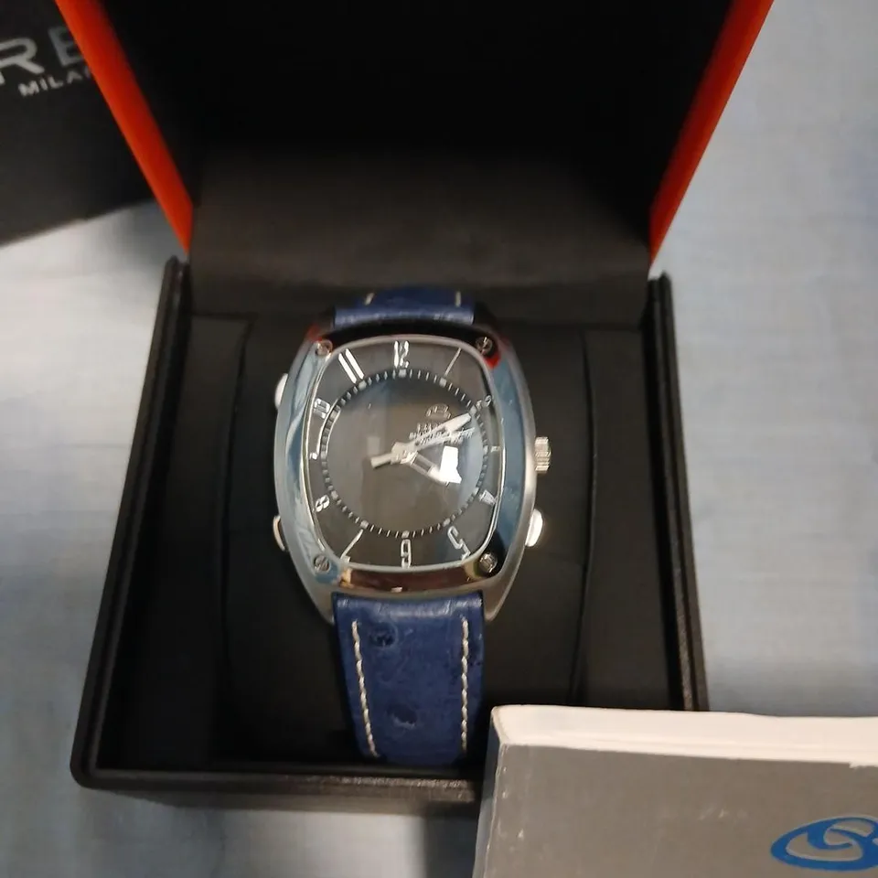 BREIL CHRONO MULTIFUZIONE UL10 WRISTWATCH – BLUE LEATHER STRAP, BOXED