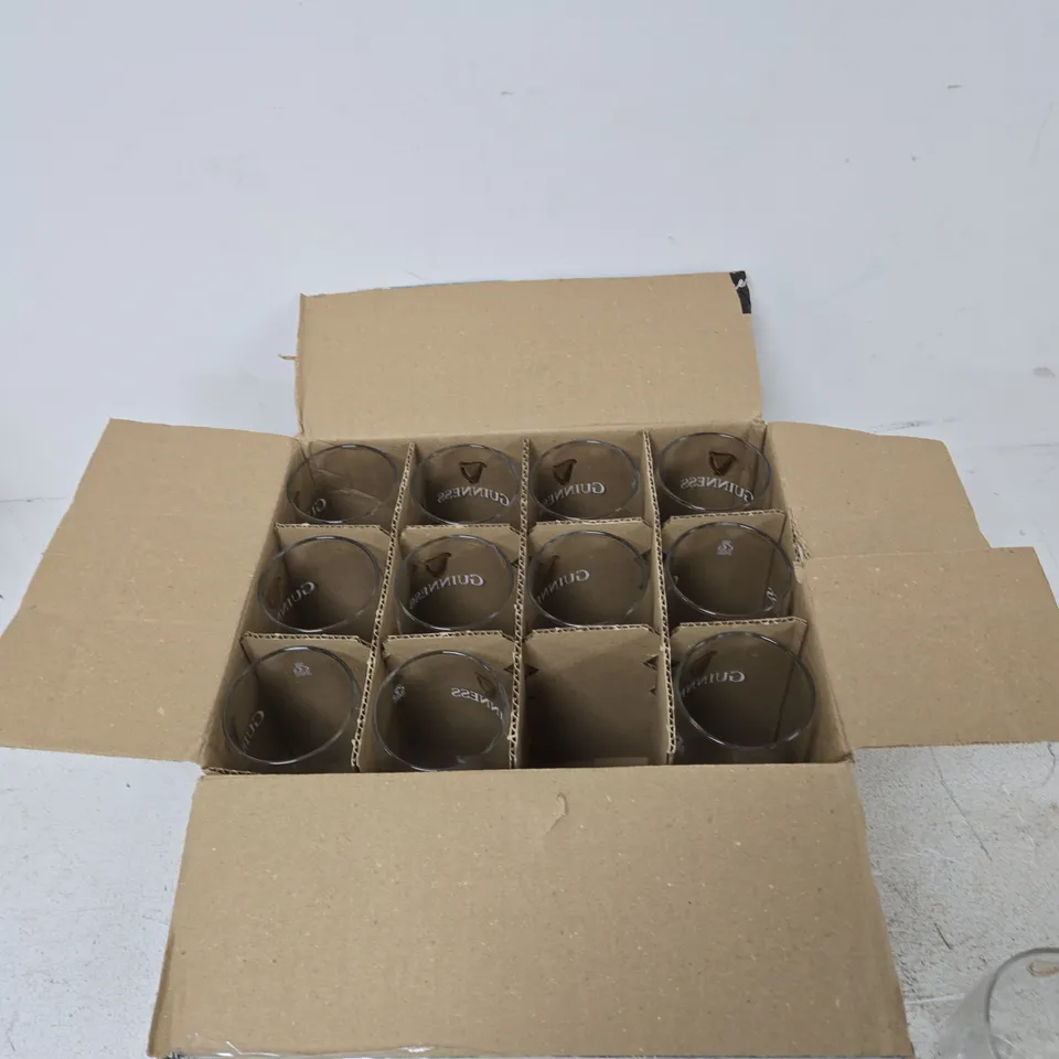 BOX OF 12 GUINNESS PINT GLASSES