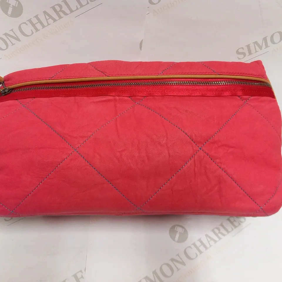 LANVIN AMALIA POPY RED SMALL CLUTCH BAG 