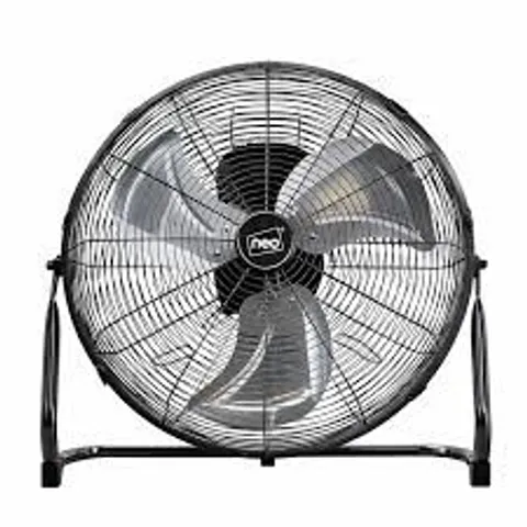 BOXED NEO HIGH VELOCITY BLACK METAL FLOOR FREESTANDING FAN - SIZE: 20" (1 BOX)
