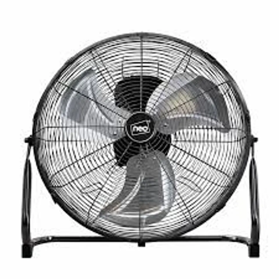 BOXED NEO HIGH VELOCITY BLACK METAL FLOOR FREESTANDING FAN - SIZE: 20" (1 BOX)