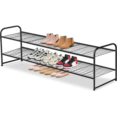 BOXED 18 PAIR STACKABLE SHOE RACK