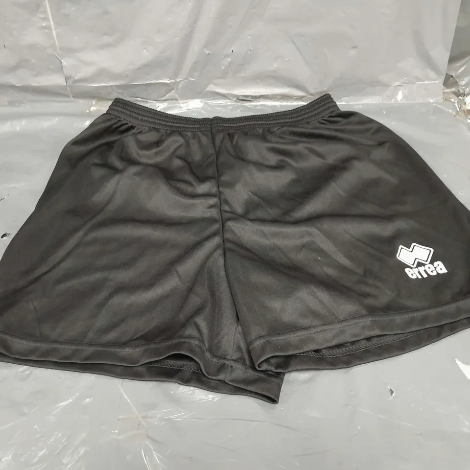 LOT OF THREE BLACK ERREA SPORTS SHORTS WITH DRAWSTRING