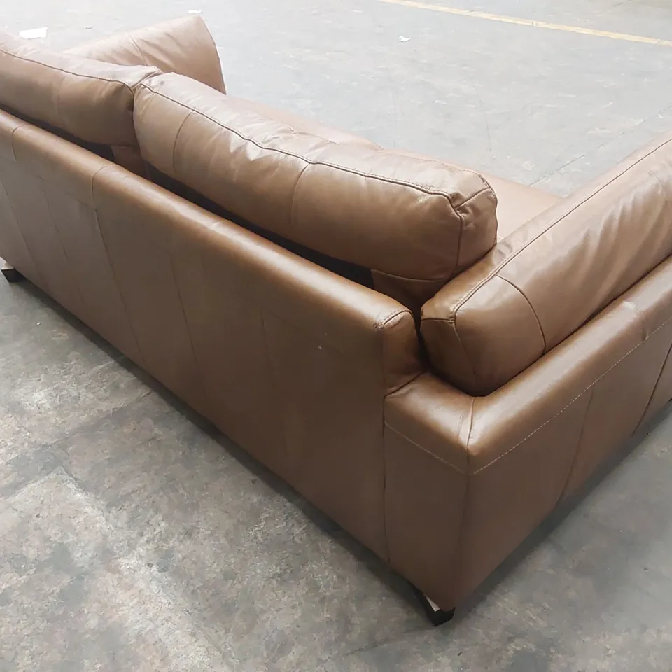 MORENA 3 SEATER STANDARD BACK LEATHER SOFA