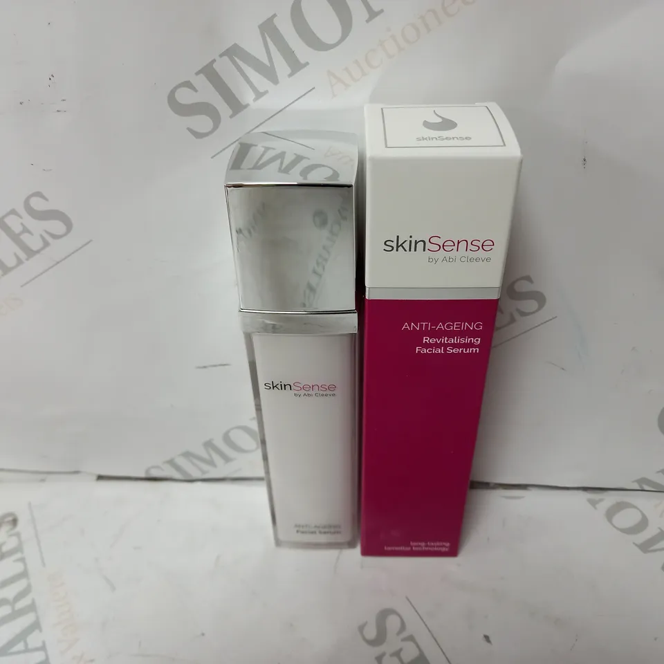 BOX OF 3X 50ML BOTTLES OF ABI CLEEVE SKINSENSE ANTI-AGEING REVITALISING FACIAL SERUM