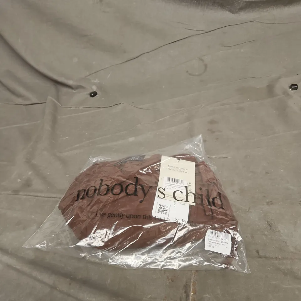 NOBODYS CHILD BROWN TATE MINI DRESS PLAIN UK 10 WITH TAGS
