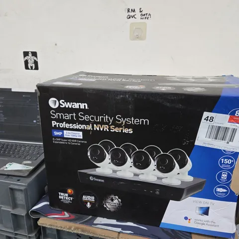SWANN SMART SECURITY SYSTEM PROFESSIONAL NVR SERIES – 8 CAMERA KIT (BOXED)