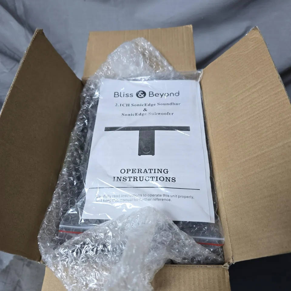 BLISS AND BEYOND SONICEDGE SUBWOOFER WITH INSTRUCTIONS IN BOX