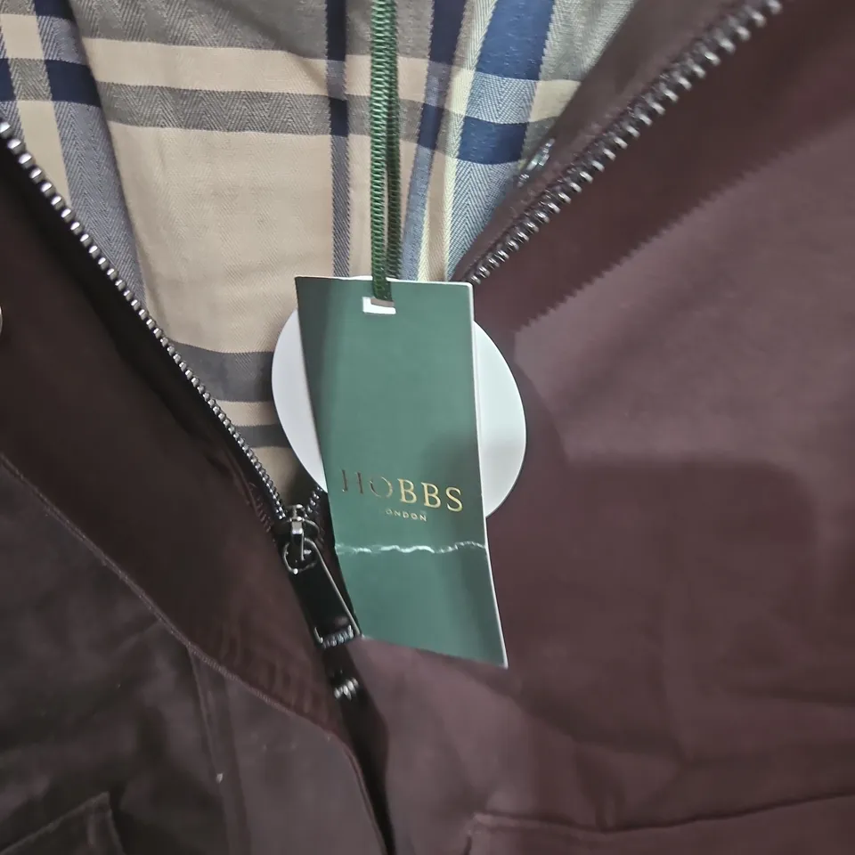 HOBBS LONDON WOMEN'S JACKET UK 12 – BROWN