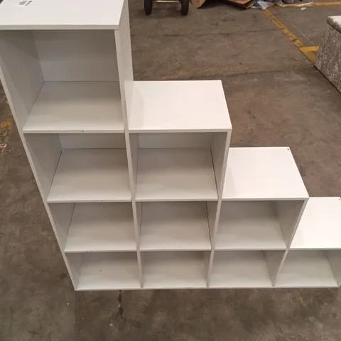 DESIGNER WHITE WOODEN STAIRCASE BOOKECASE
