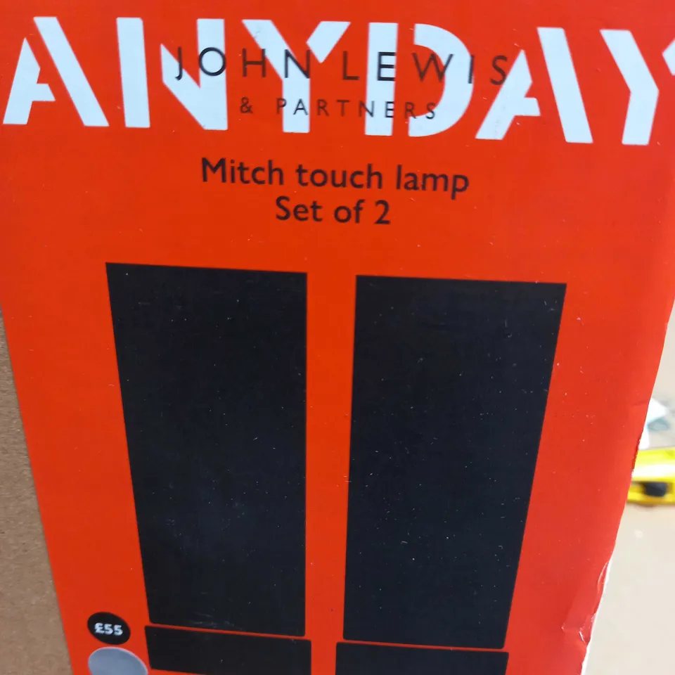 JOHN LEWIS MITCH TOUCH LAMP - SET OF 2