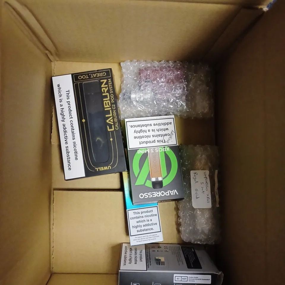 BOX OF APPROX 10 ITEMS TO INCLUDE OXVA SLIM SE, CALIBURN A2, INNOKIN KLYPSE ZIP. 