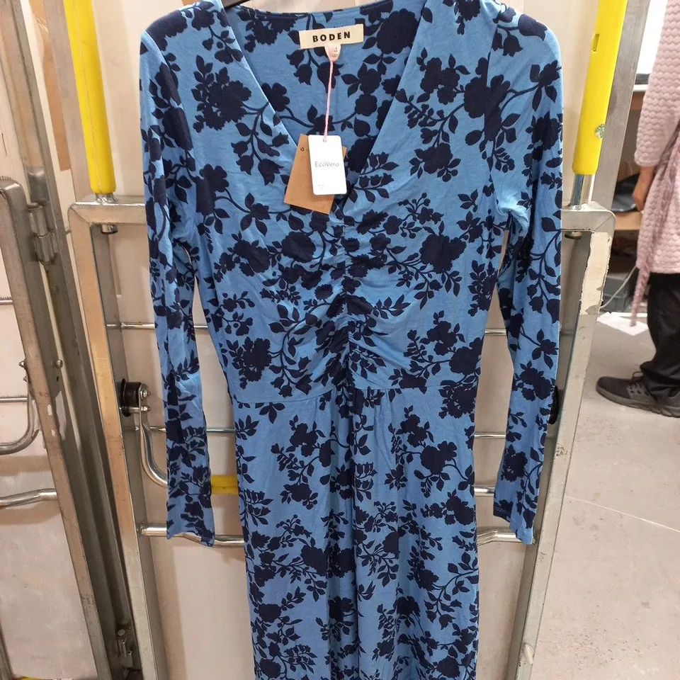 BODEN WOMEN’S DRESS – BLUE FLORAL MAXI, UK4R