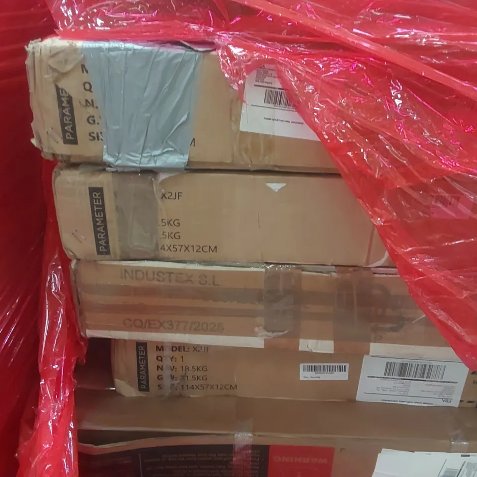 PALLET CONTAINING A VERY LARGE QUANTITY OF ASSORTED ITEMS INCLUDING: PARAMETER X2JF WALKING PAD TREADMILLS ECT