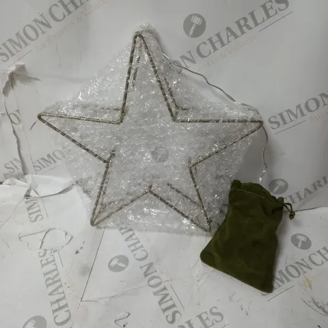 SARA DAVIES PRE-LIT BEADED STAR 25CM