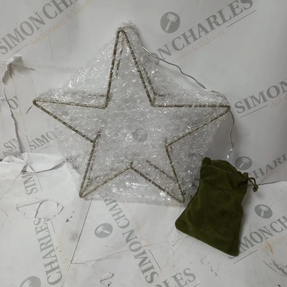 SARA DAVIES PRE-LIT BEADED STAR 25CM