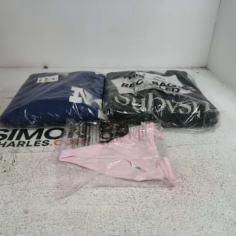 BOX OF APPROXIMATELY 12 ASSORTED CLOTHING ITEMS TO INCLUDE BOX FIT RUGBY POLO, COTTON POINTELLE G STRING ETC