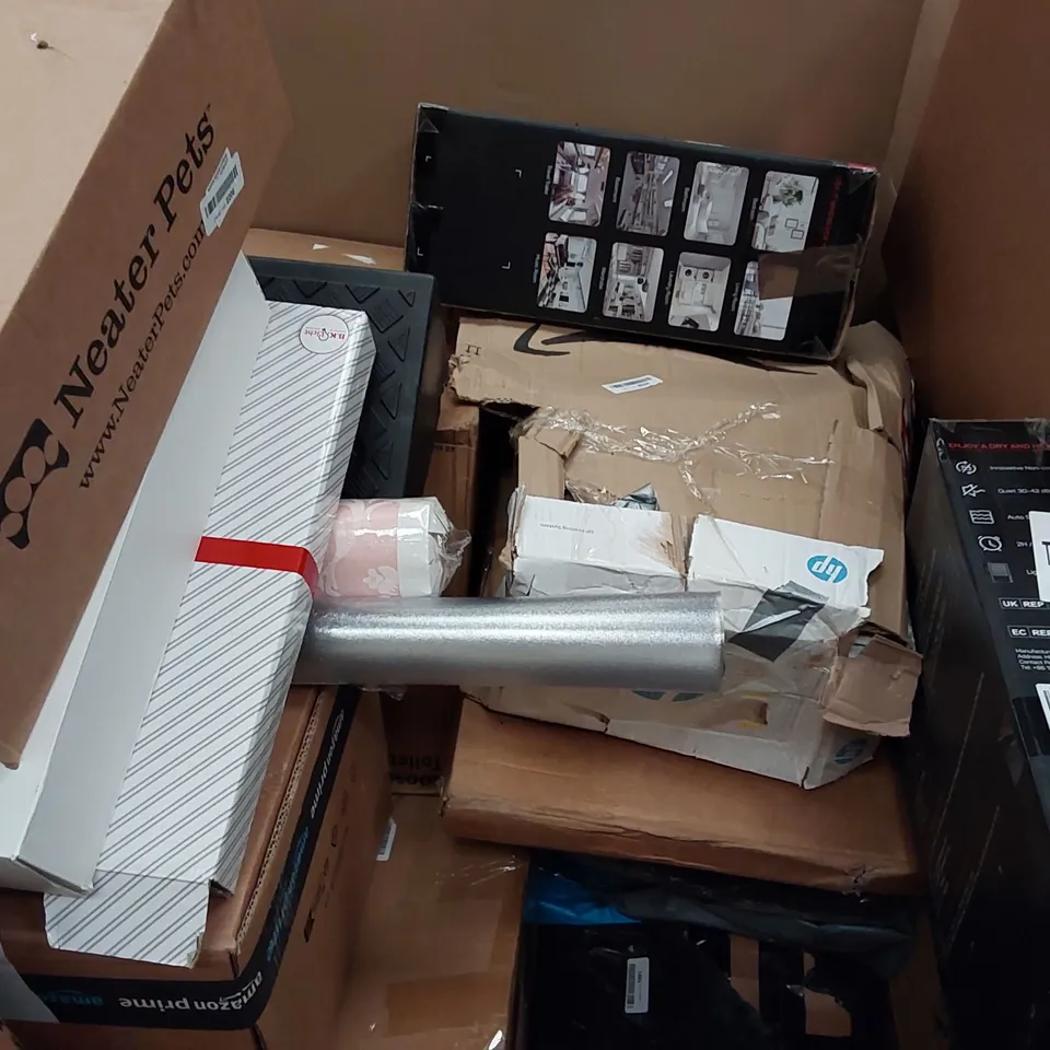 PALLET OF ASSORTED ITEMS INCLUDING: RICE COOKER, ROTARY DEHUMIDIFIER, SIDEWALK SIGN, TOOL BOX, TOILET SEAT 