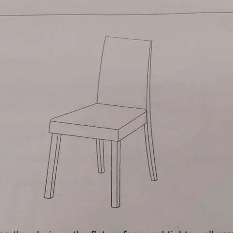 BOXED PAIR OF GREY FABRIC UPHOLSTERED DINING CHAIRS