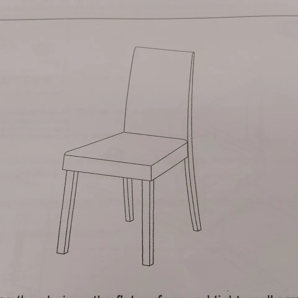 BOXED PAIR OF GREY FABRIC UPHOLSTERED DINING CHAIRS 