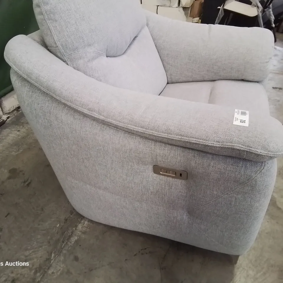 QUALITY BRITISH DESIGNER & MANUFACTURED G PLAN JACKSON POWER RECLINING EASY CHAIR CAMBRIDGE TAUPE FABRIC 