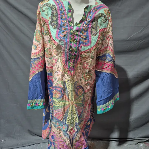 ETHNC WOMEN'S EMBROIDERED DRESS TUNIC – XS – MADE IN PAKISTAN