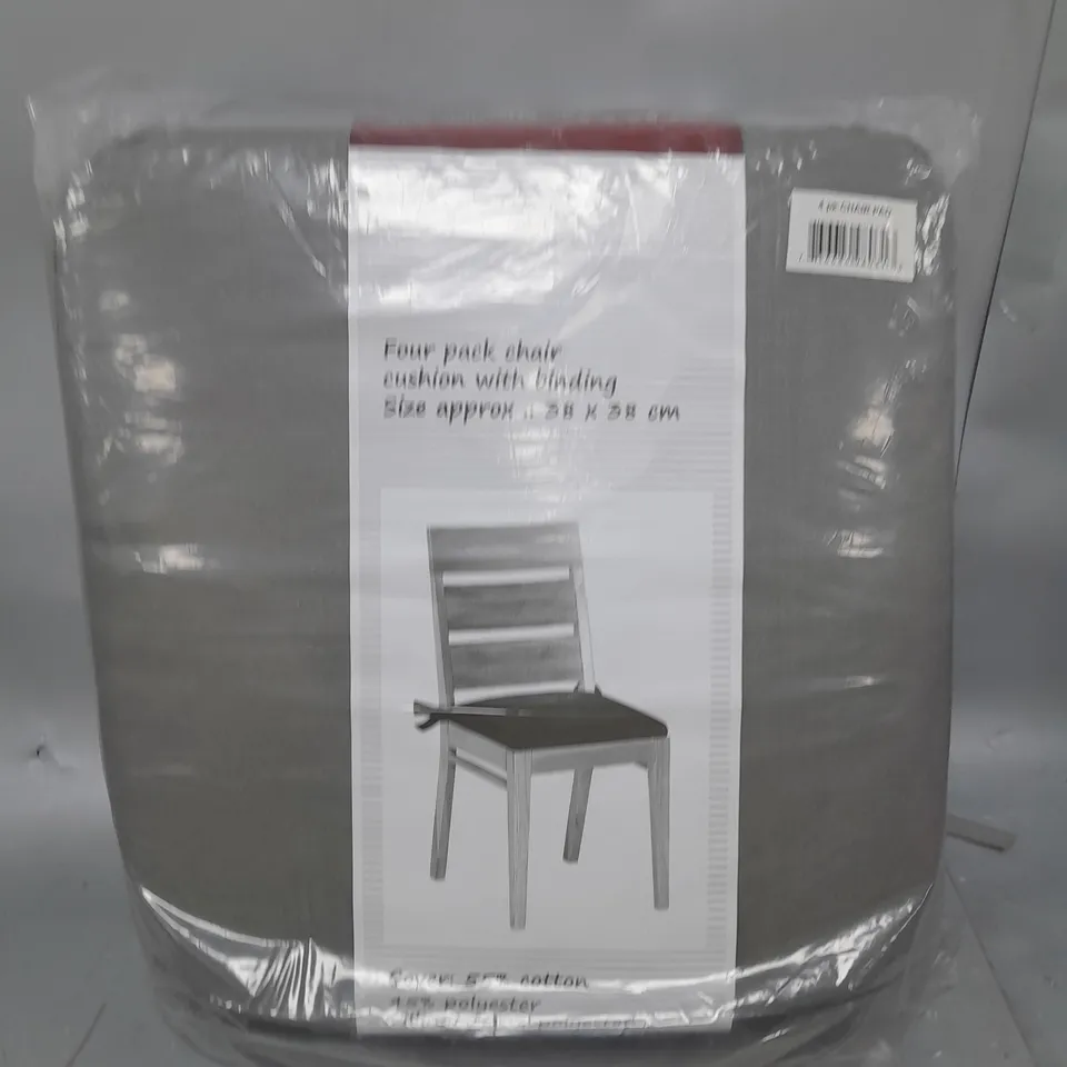 PACK OF 6 X CHAIR CUSHION WITH BINDING