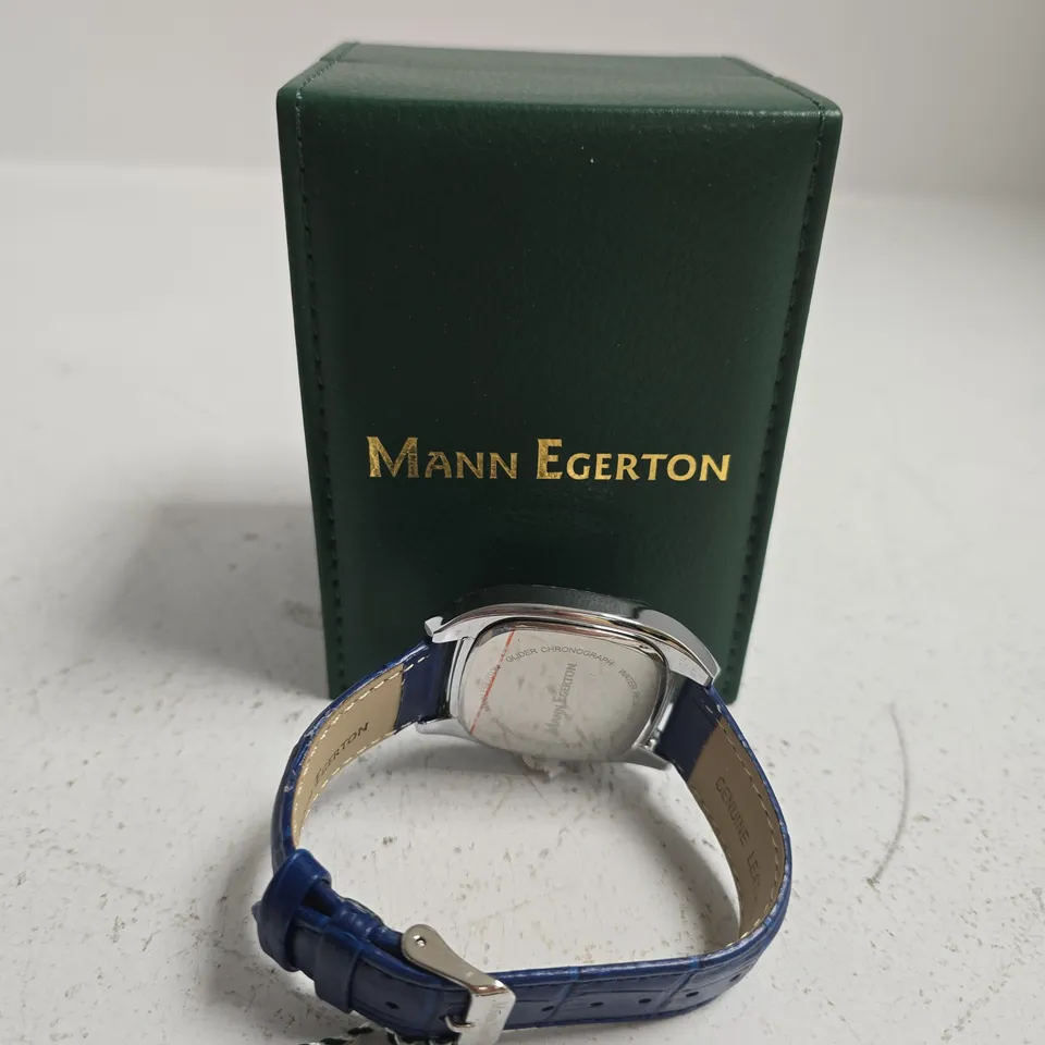MANN EGERTON GLIDER STEEL BLUE WATCH