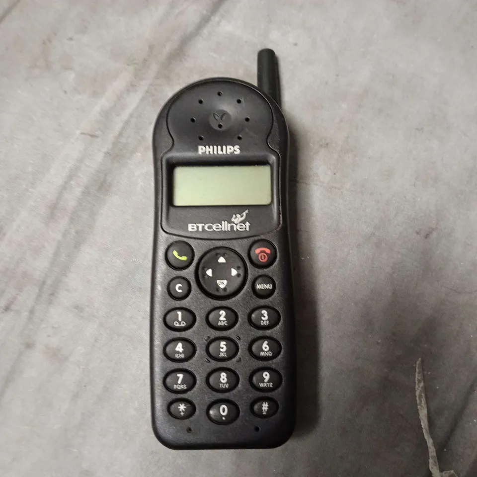 PHILIPS BT CELLNET MOBILE HANDSET – VINTAGE EARLY MOBILE PHONE 