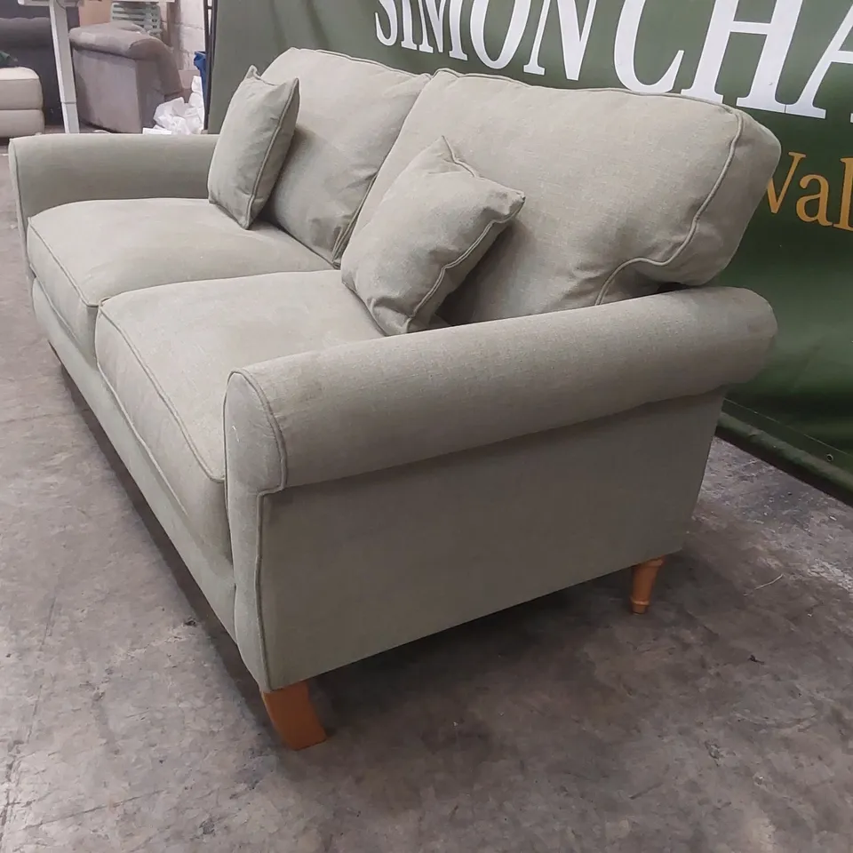 QUALITY DESIGNER WILLIAM FABRIC 3 SEATER FABRIC UPHOLSTERED SOFA