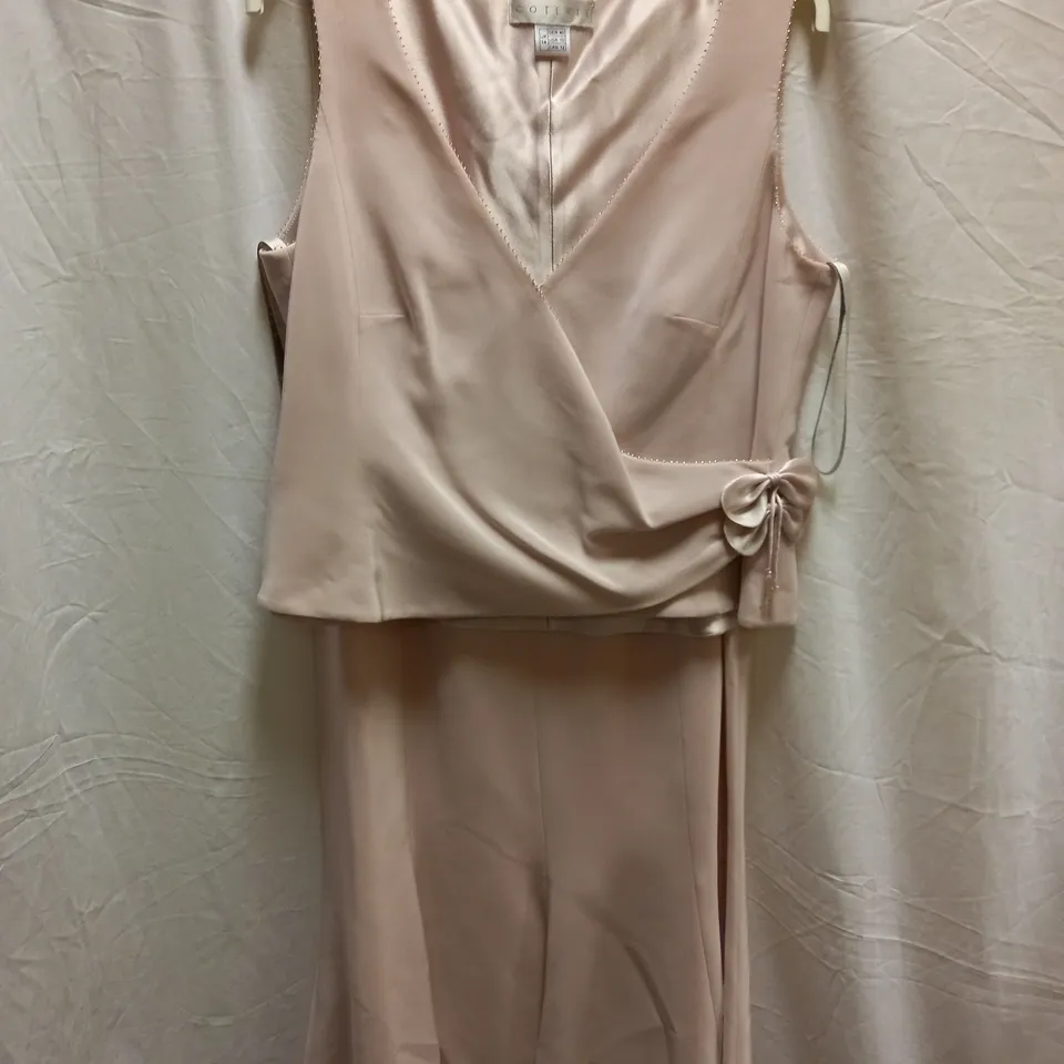 COTERIE PINK BOW FRONT SKIRT/BLAZER SET - SIZE UK 14