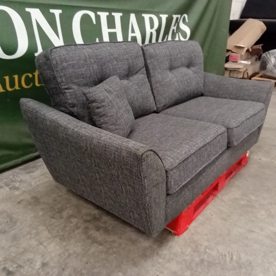 HALSTOW 2 SEATER FABRIC SOFA - CHARCOAL RRP £799