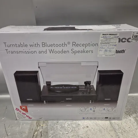 BOXED LENCO BLUETOOTH TURNTABLE WITH SPEAKERS LS-101BK