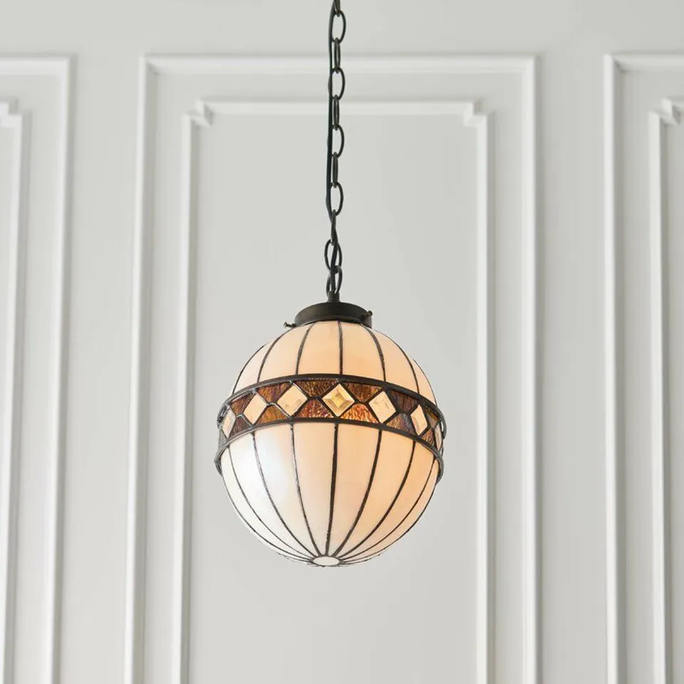 BOXED OTWELL 1 LIGHT GLOBE PENDANT (2 BOXES)