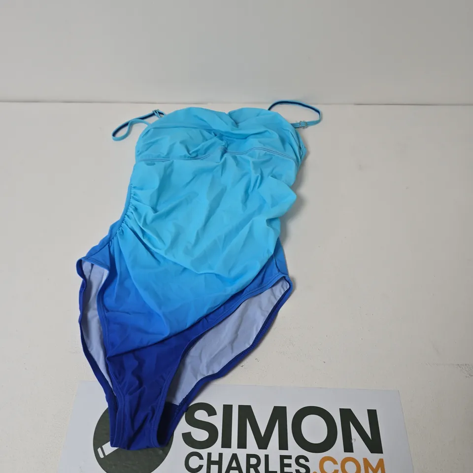 BONPRIX WOMEN’S SWIMSUIT – UK 14 (EU 40) TWO-TONE BLUE