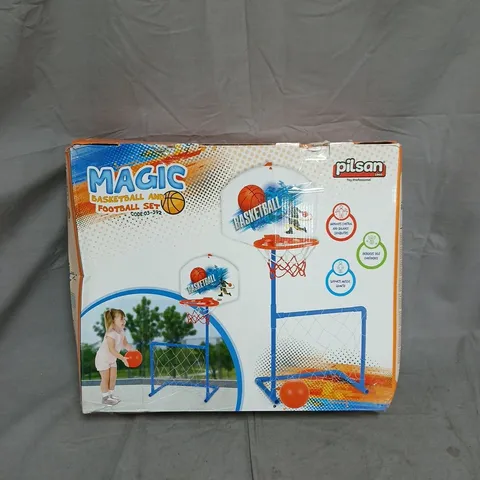 PILSAN MAGIC BASKETBALL & FOOTBALL SET SET – MINI KIDS HOOP (BOXED)
