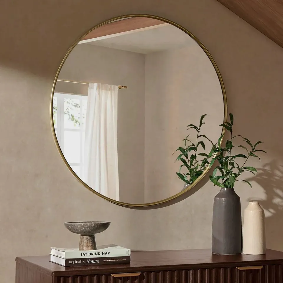 BOXED DUSK CIRCLE WALL MIRROR - GOLD (1 BOX)